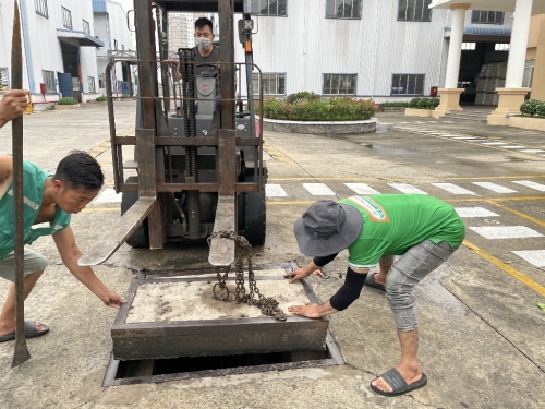 Thi công vệ sinh cống rãnh tại KCN Bình Đường