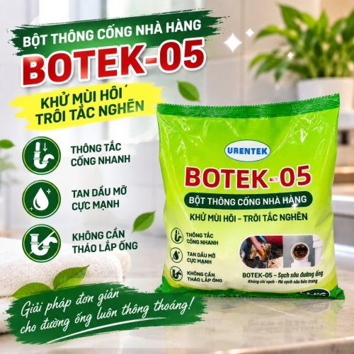 BOTEK 05 - Giải pháp xử lý tắc nghẽn đường ống cho nhà hàng
